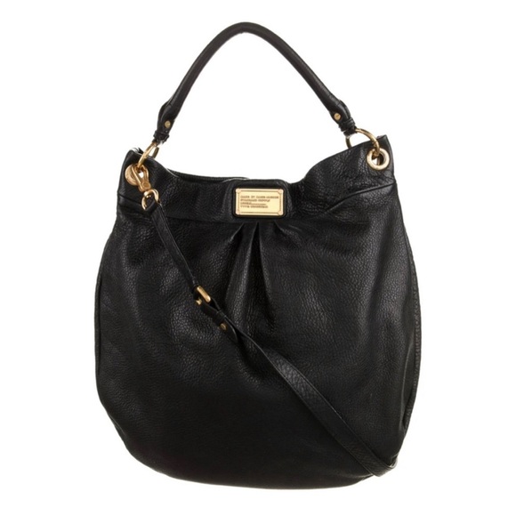 Marc Jacobs Hillier Hobo Bag black w/ brass hardware crossbody - Picture 2 of 2
